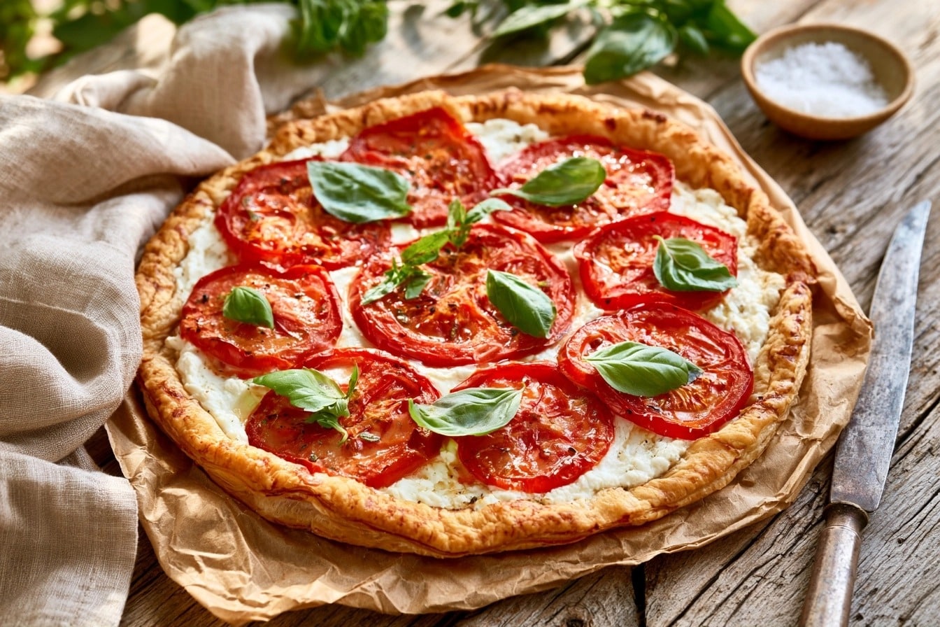 Tarte fine tomates-ricotta-basilic : la recette estivale facile et croustillante — photo 1